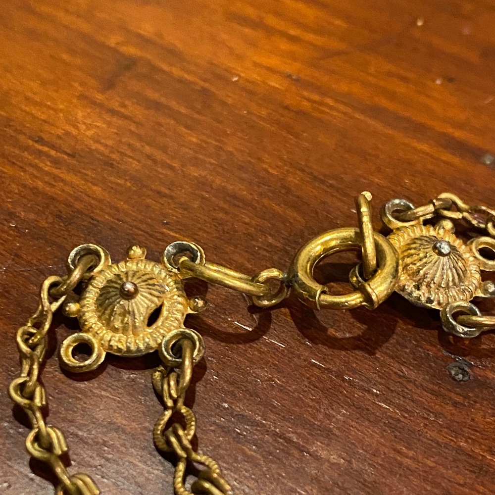 Antique Victorian Etruscan Revival Gold Gilt Filigree Festoon Fringe Necklace - Picture 5 of 13